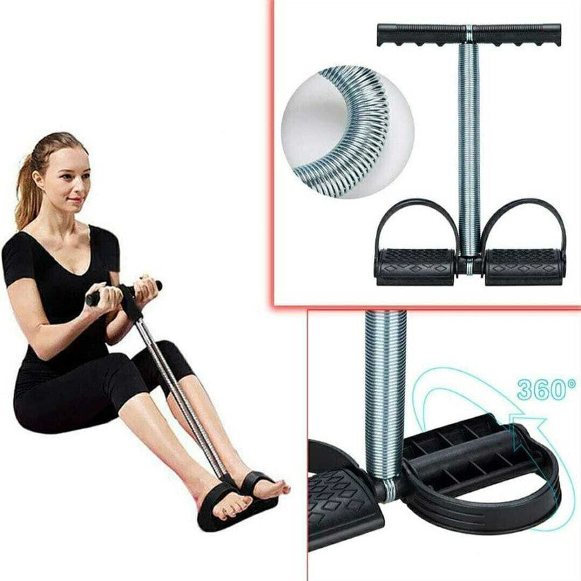 MITESHA Single Tummy Trimmer Men & Women Belly Fat ABS Exercise Equipment & Home Ab Exerciser (Black, Silver)
