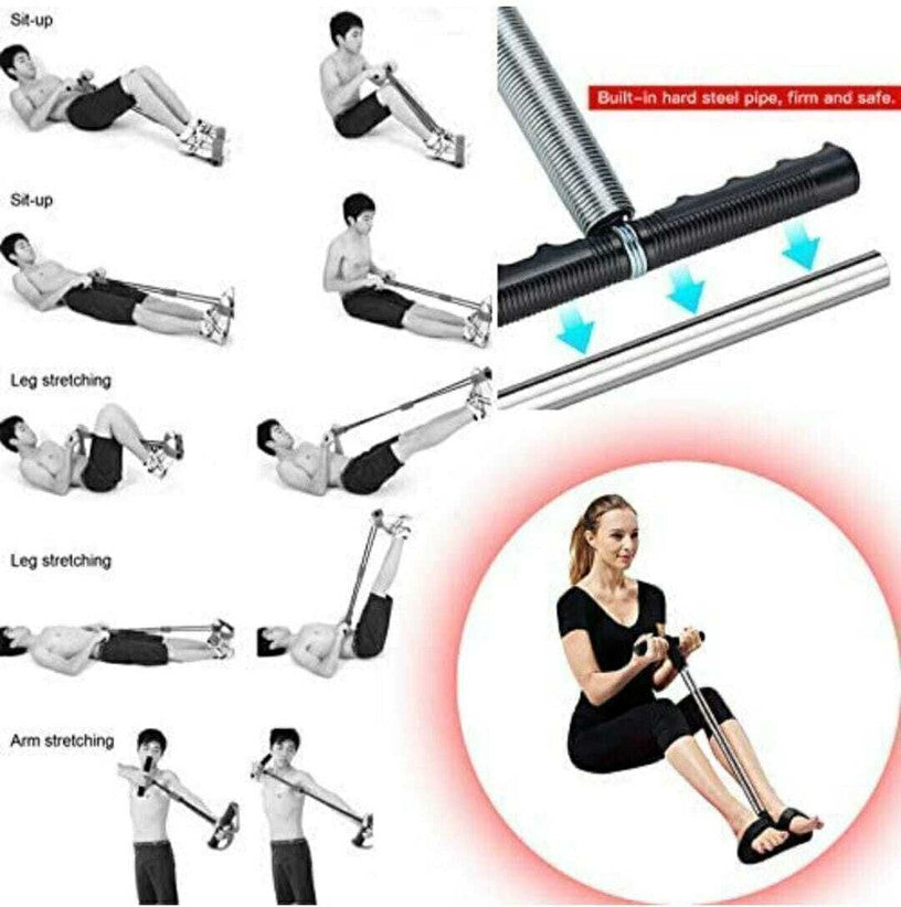 MITESHA Single Tummy Trimmer Men & Women Belly Fat ABS Exercise Equipment & Home Ab Exerciser (Black, Silver)
